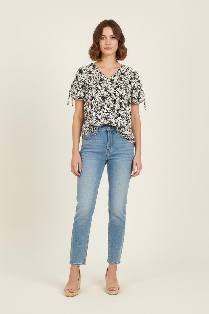 Blouse Imprimée Noire et Blanche - Taille XXL/44 de la marque One Step | PARAD76039 - Vendu par Paradigme - Image 1