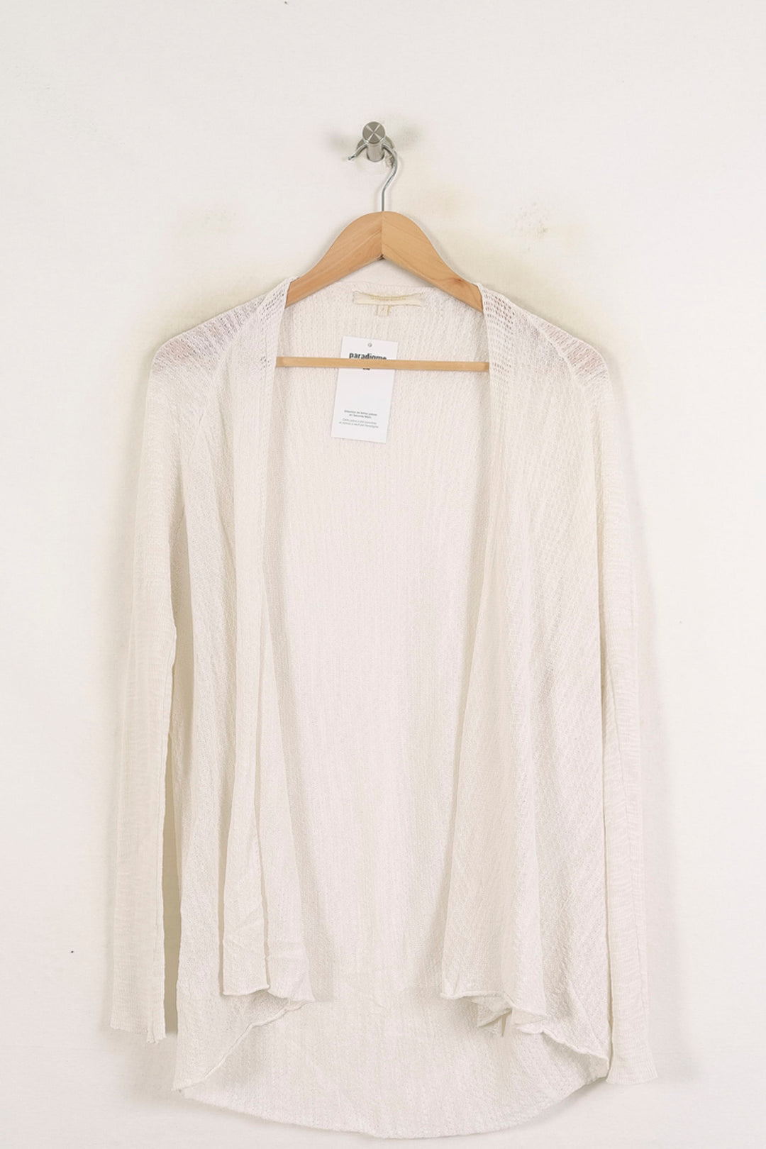 Cardigan Blanc - Taille S/36 de la marque La Fée Maraboutée | PARAD76046 - Vendu par Paradigme - Image 2