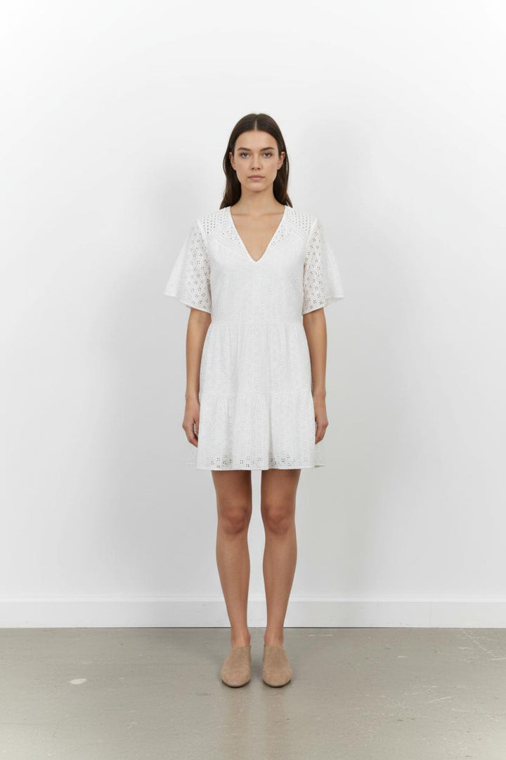 Robe Brodée Blanche - Taille L/40 de la marque IKKS | PARAD76051 - Vendu par Paradigme - Image 1
