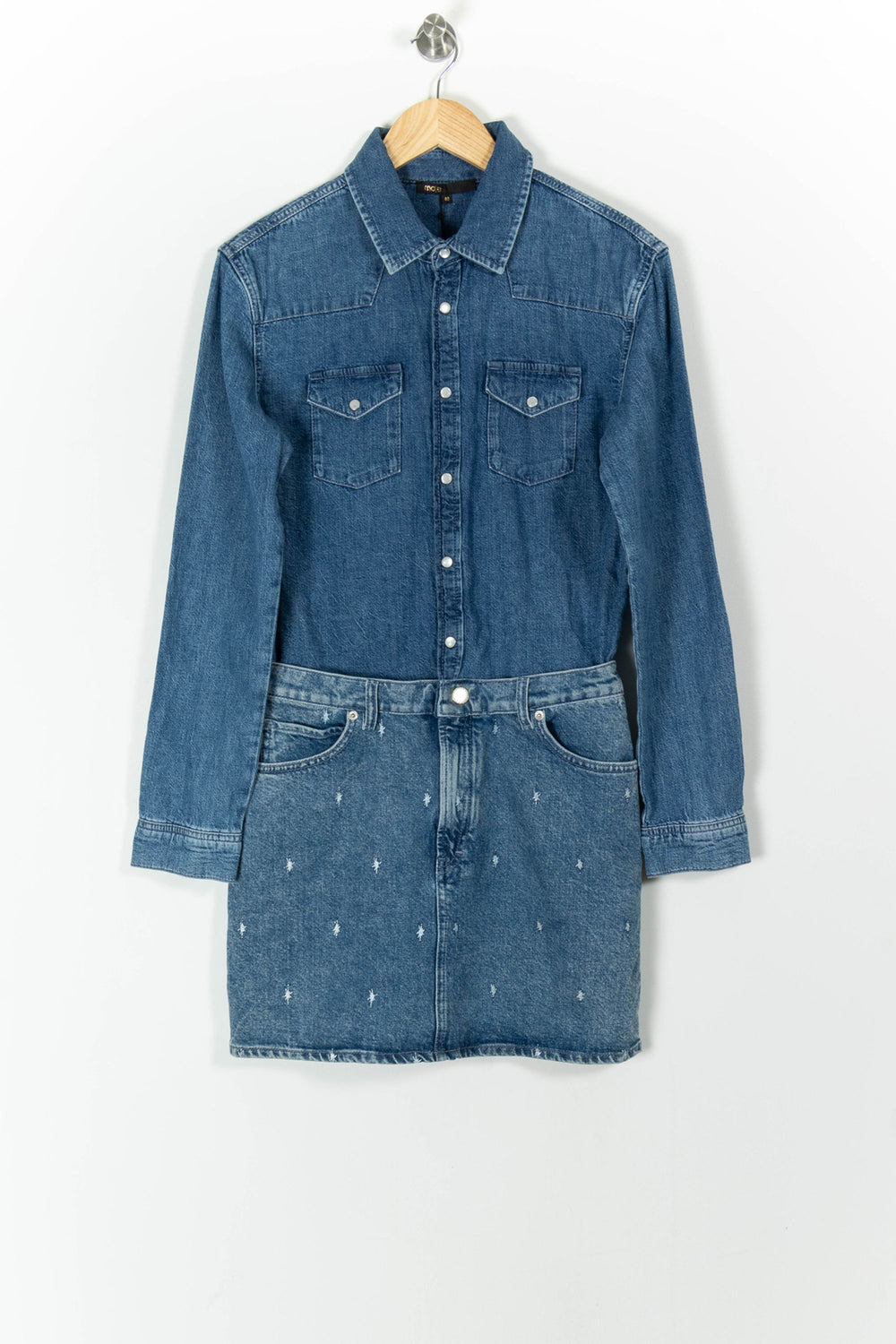 Robe Chemise Bleue - Taille L/40 de la marque Maje | PARAD76060 - Vendu par Paradigme - Image 2