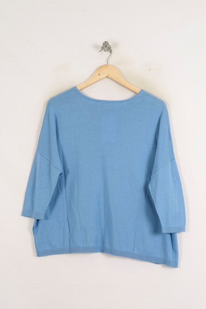 Pull Bleu - Taille S/36 de la marque La Fée Maraboutée | PARAD76066 - Vendu par Paradigme - Image 4