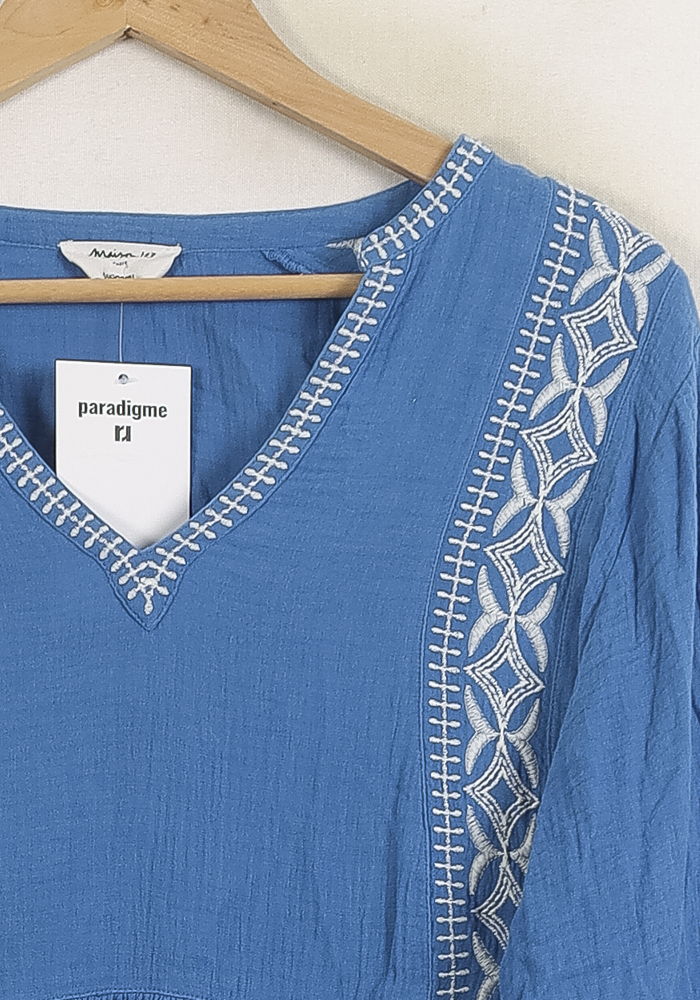 Robe Courte Bleue - Taille L/40 de la marque Maison 123 | PARAD76071 - Vendu par Paradigme - Image 3