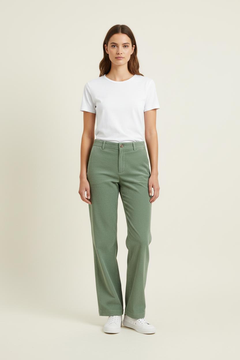 Pantalon Droit Vert - Taille S/36 de la marque Ines de la Fressange Paris | PARAD76075 - Vendu par Paradigme - Image 1