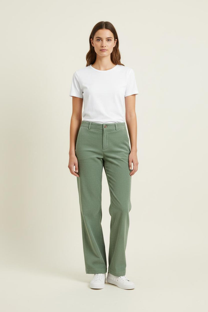 Pantalon Droit Vert - Taille S/36 de la marque Ines de la Fressange Paris | PARAD76075 - Vendu par Paradigme - Image 1