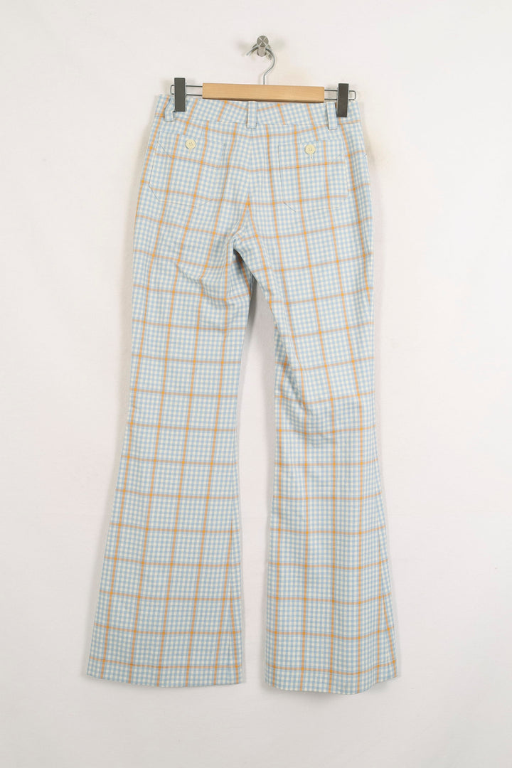 Pantalon Évasé Bleu et Beige - Taille S/36 de la marque Ines de la Fressange Paris | PARAD76076 - Vendu par Paradigme - Image 4