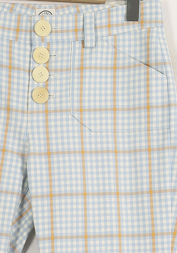 Pantalon Évasé Bleu et Beige - Taille S/36 de la marque Ines de la Fressange Paris | PARAD76076 - Vendu par Paradigme - Image 3