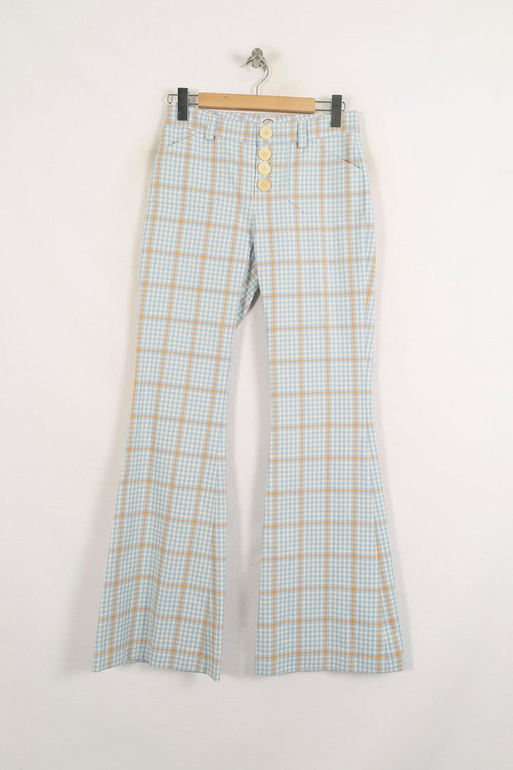 Pantalon Évasé Bleu et Beige - Taille S/36 de la marque Ines de la Fressange Paris | PARAD76076 - Vendu par Paradigme - Image 2