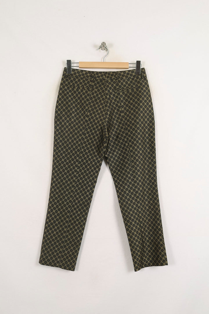 Pantalon Cigarette Vert et Noir - Taille S/36 de la marque Ines de la Fressange Paris | PARAD76077 - Vendu par Paradigme - Image 4