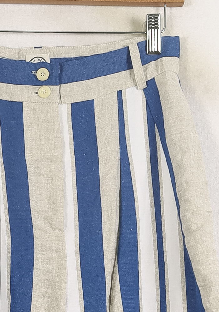 Pantalon Rayé Bleu Blanc et Beige - Taille S/36 de la marque Ines de la Fressange Paris | PARAD76080 - Vendu par Paradigme - Image 3