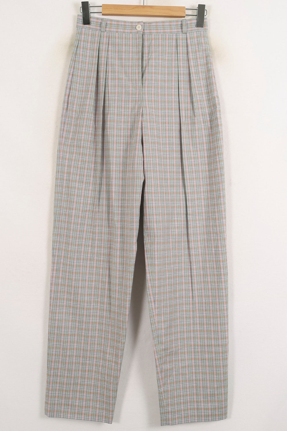 Pantalon Carreaux Gris et Bleu - Taille S/36 de la marque Ines de la Fressange Paris | PARAD76085 - Vendu par Paradigme - Image 2