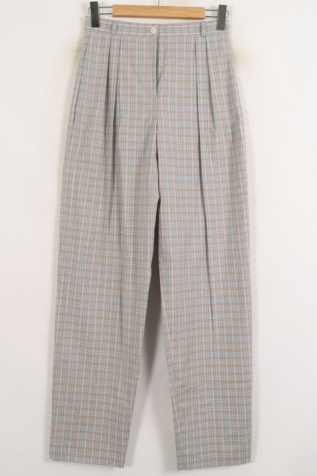 Pantalon Carreaux Gris et Bleu - Taille S/36 de la marque Ines de la Fressange Paris | PARAD76085 - Vendu par Paradigme - Image 2