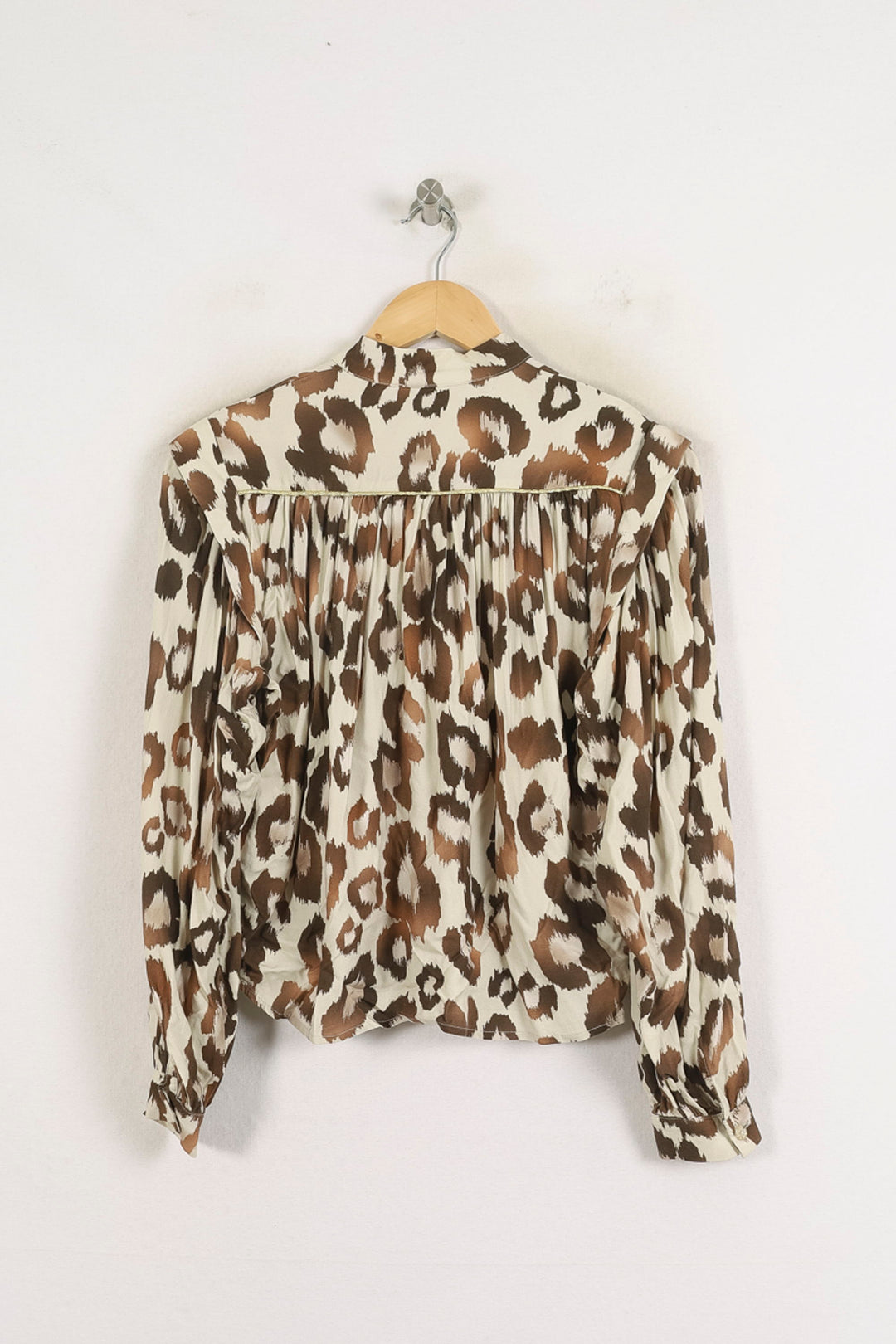 Blouse Léopard Beige et Marron - Taille XS/34 de la marque Imprevu | PARAD76088 - Vendu par Paradigme - Image 4