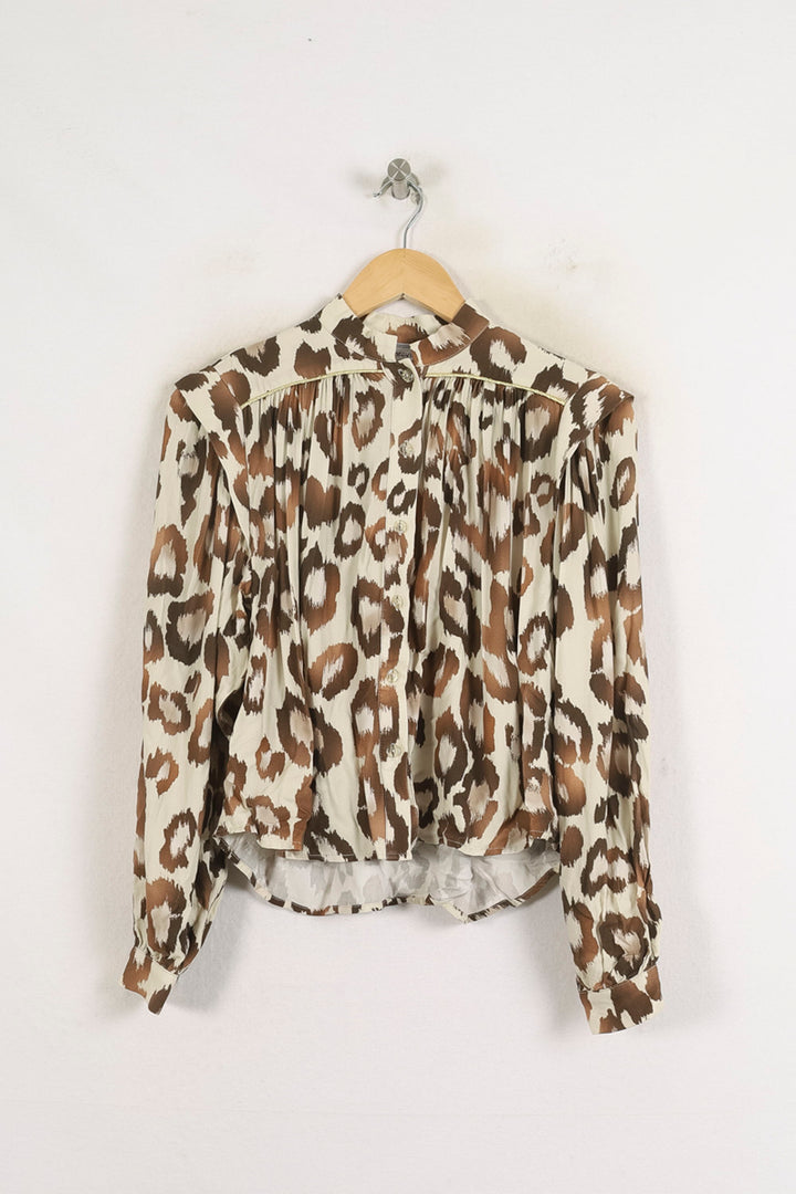 Blouse Léopard Beige et Marron - Taille XS/34 de la marque Imprevu | PARAD76088 - Vendu par Paradigme - Image 2