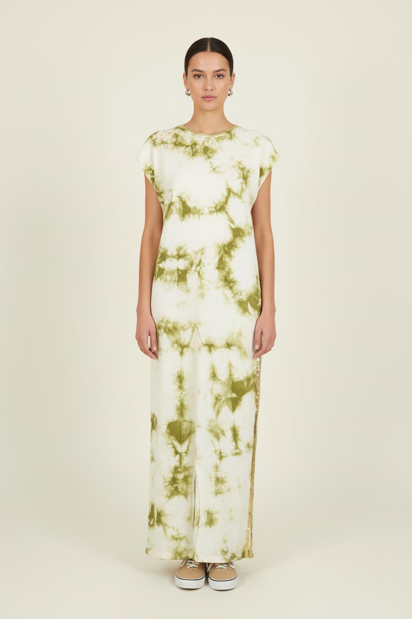 Robe Longue Blanche et Verte - Taille XS/34 de la marque Imprevu | PARAD76090 - Vendu par Paradigme - Image 1