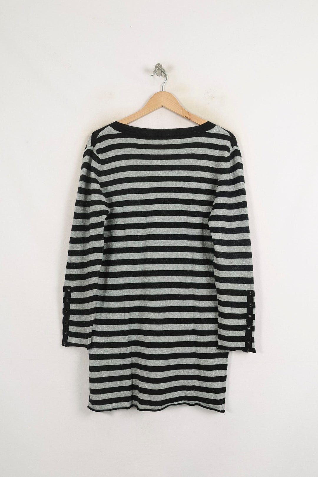 Pull Rayé Noir et Gris - Taille XL/42 de la marque Caroll | PARAD76094 - Vendu par Paradigme - Image 4