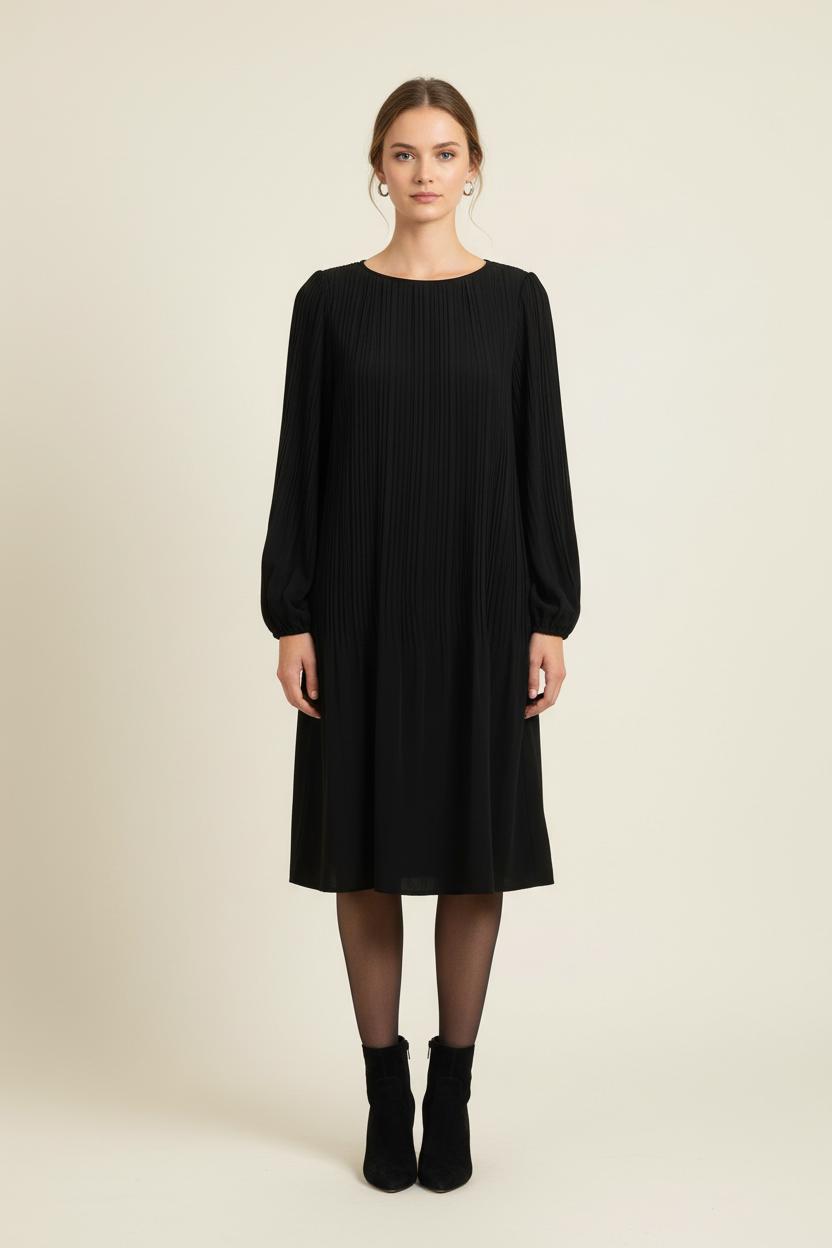 Robe Plissée Noire - Taille M/38 de la marque Maje | PARAD76106 - Vendu par Paradigme - Image 1