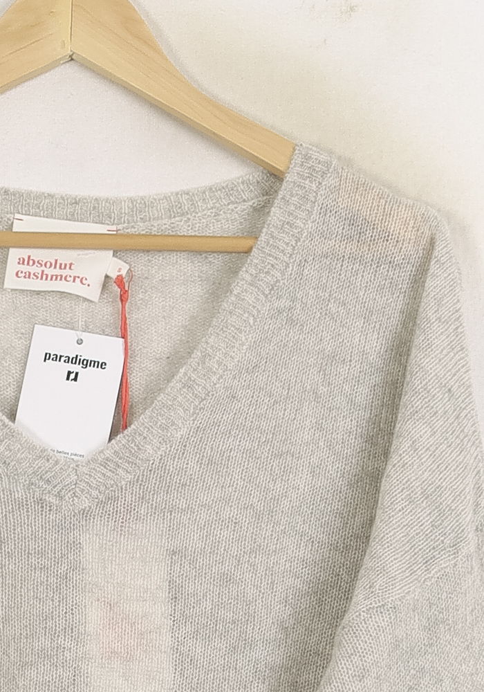 Pull Gris - Taille S/36 de la marque Absolut Cashmere | PARAD76115 - Vendu par Paradigme - Image 3