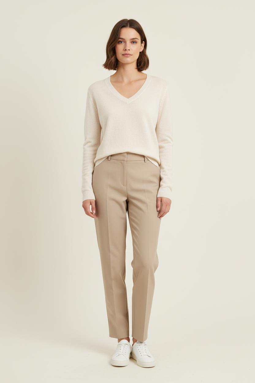 Pull Col V Blanc - Taille S/36 de la marque Absolut Cashmere | PARAD76117 - Vendu par Paradigme - Image 1