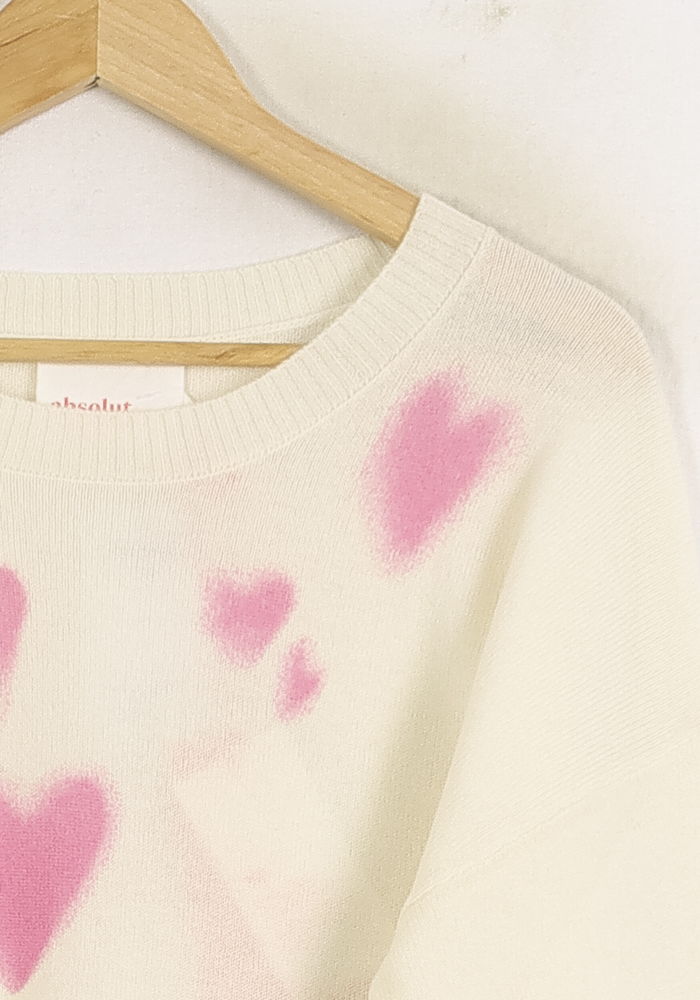 Pull Blanc et Rose - Taille S/36 de la marque Absolut Cashmere | PARAD76121 - Vendu par Paradigme - Image 3