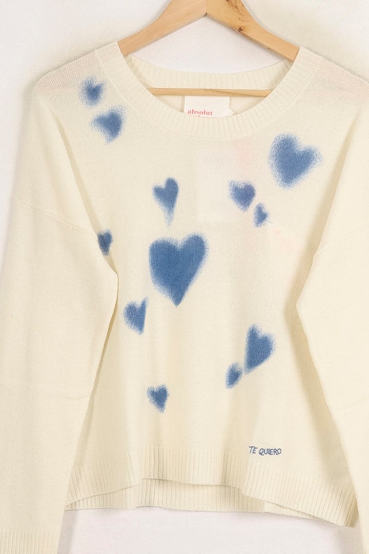 Pull Blanc et Bleu - Taille S/36 de la marque Absolut Cashmere | PARAD76122 - Vendu par Paradigme - Image 2