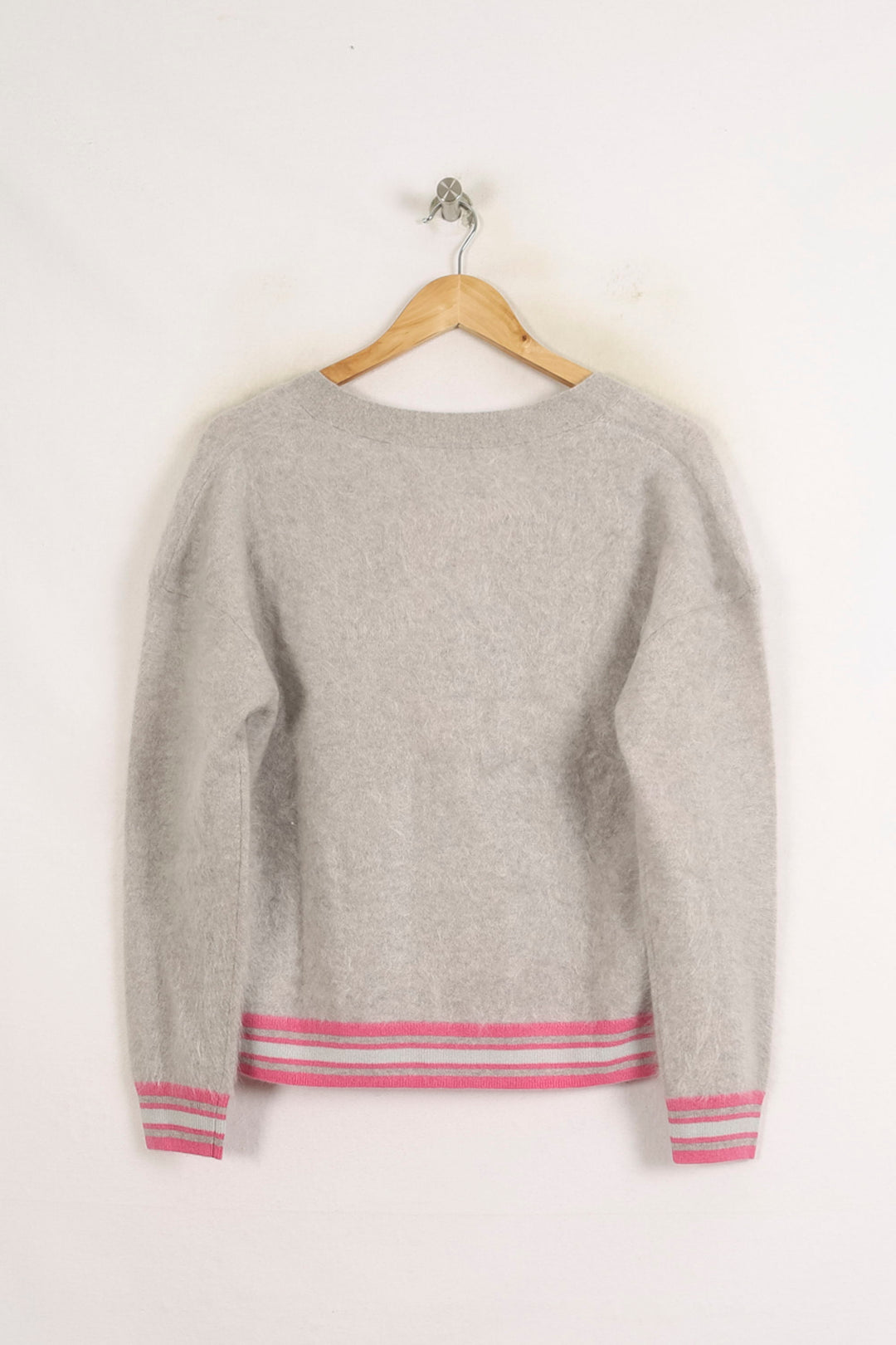 Cardigan Gris et Rose - Taille S/36 de la marque Absolut Cashmere | PARAD76125 - Vendu par Paradigme - Image 4