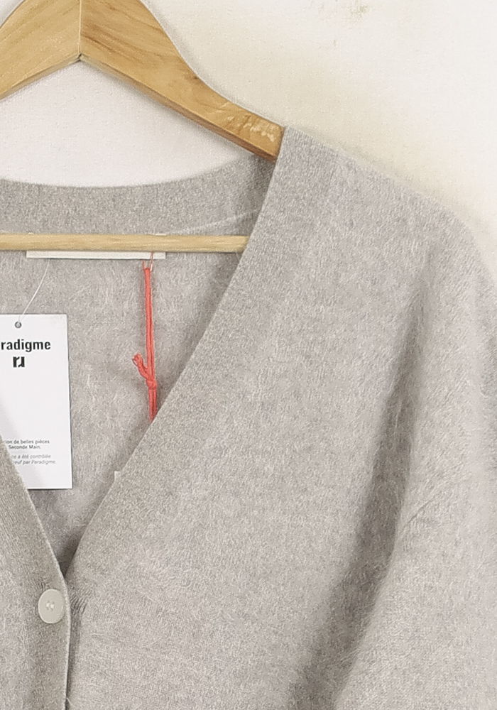 Cardigan Gris et Rose - Taille S/36 de la marque Absolut Cashmere | PARAD76125 - Vendu par Paradigme - Image 3