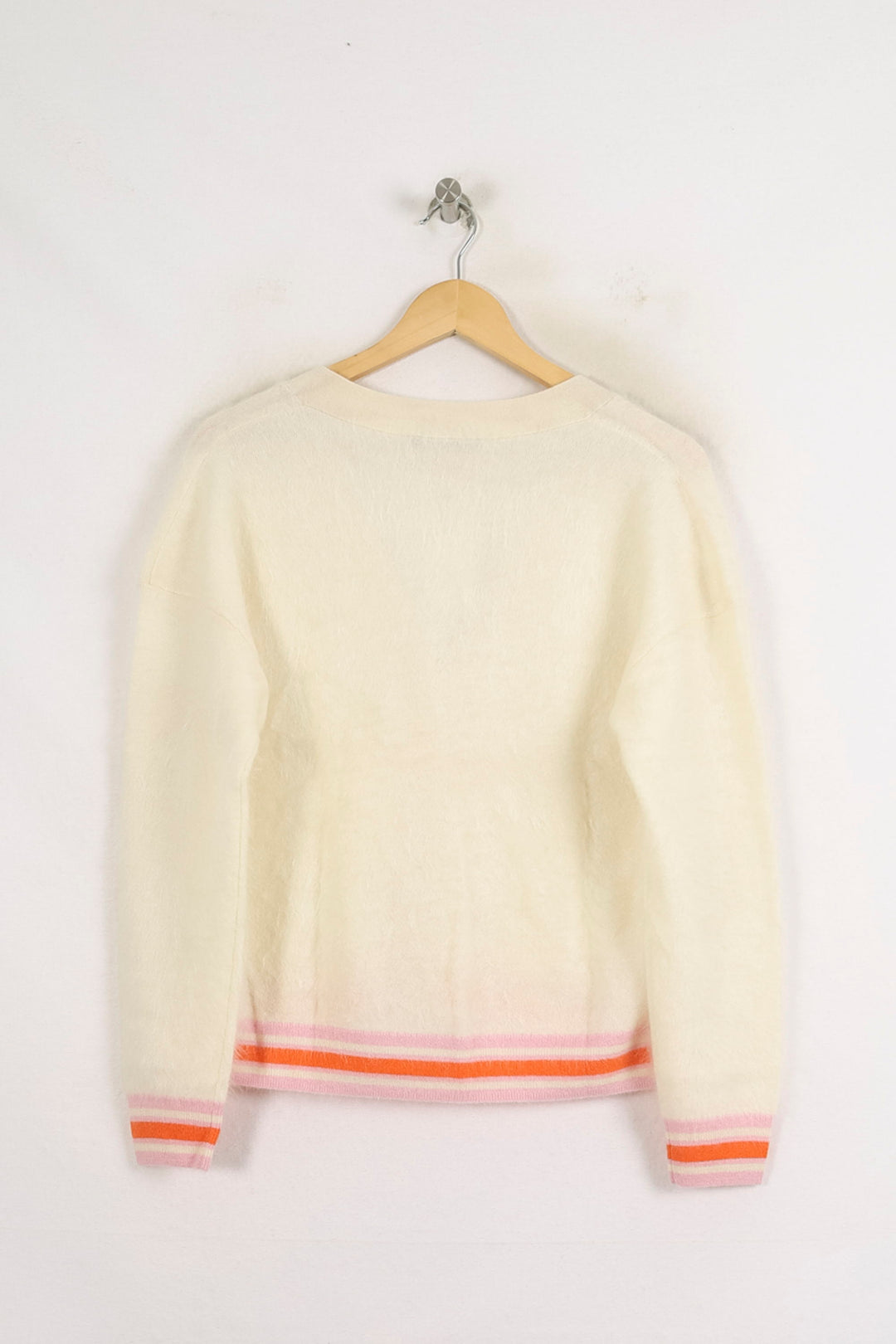 Cardigan Blanc et Orange - Taille S/36 de la marque Absolut Cashmere | PARAD76126 - Vendu par Paradigme - Image 4