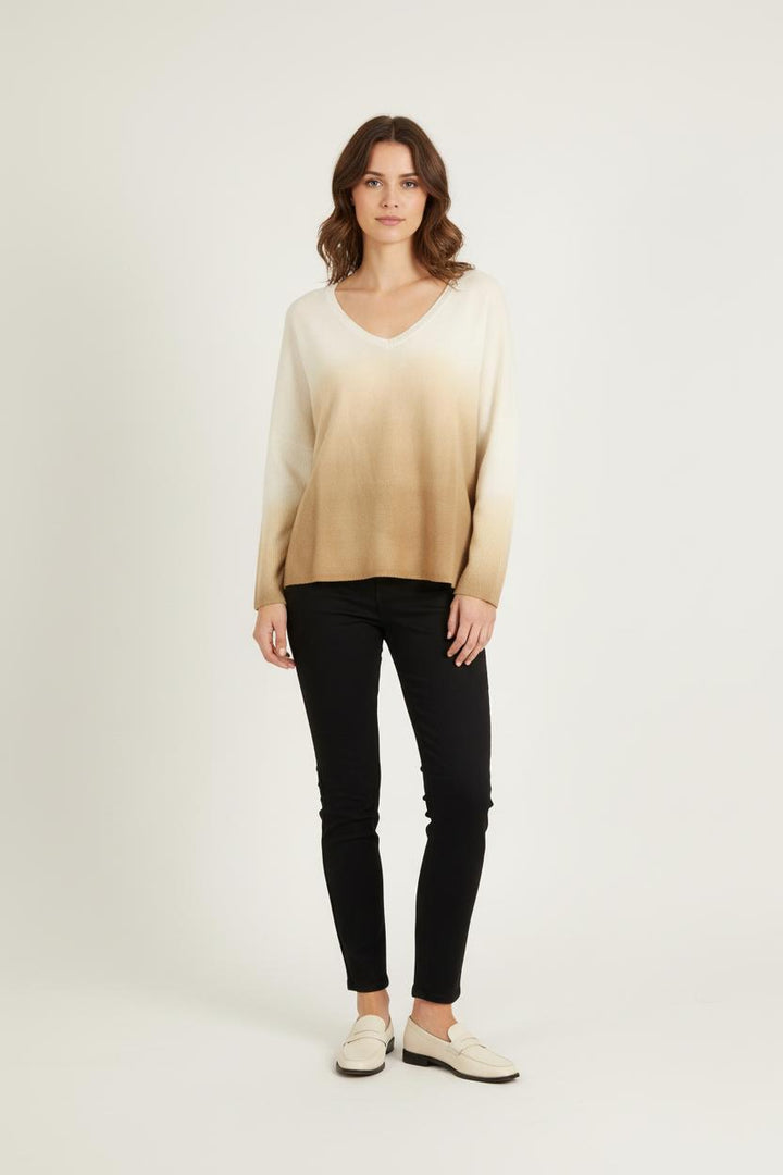 Pull Beige et Blanc - Taille S/36 de la marque Absolut Cashmere | PARAD76133 - Vendu par Paradigme - Image 1
