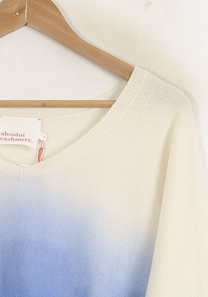 Pull Bleu et Blanc - Taille S/36 de la marque Absolut Cashmere | PARAD76134 - Vendu par Paradigme - Image 3