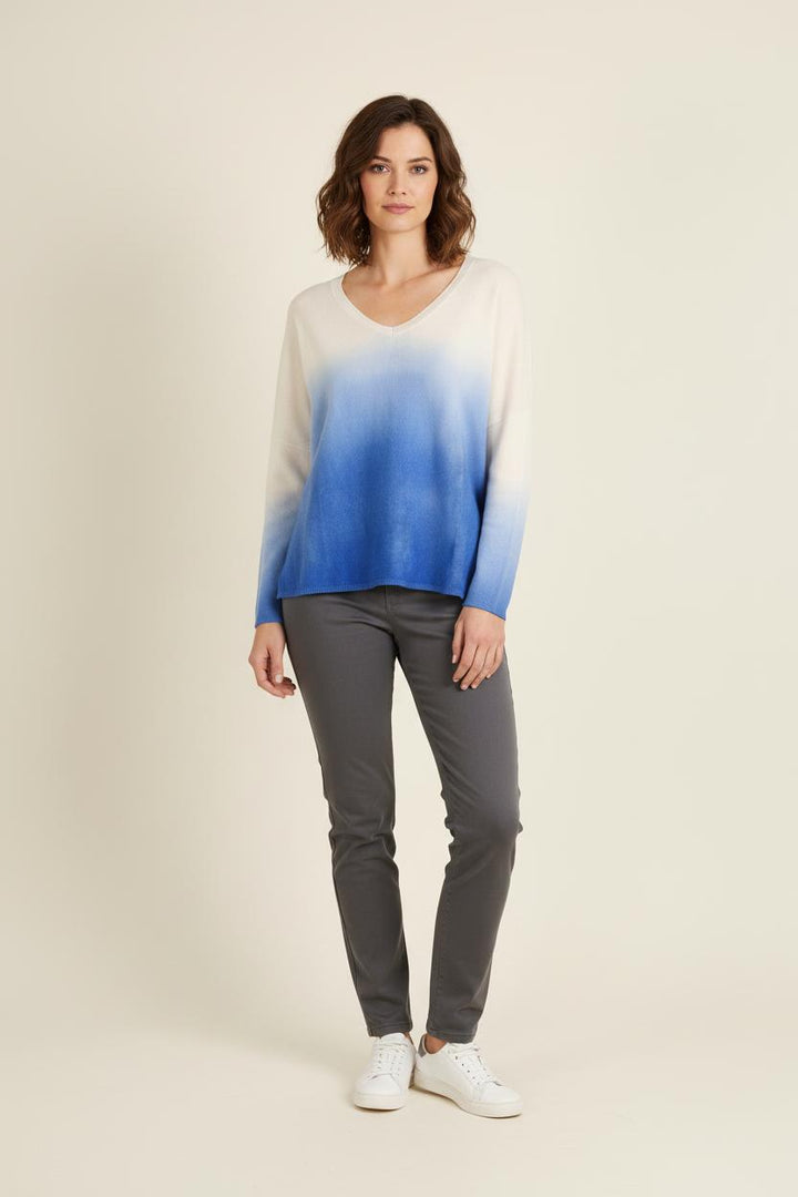 Pull Bleu et Blanc - Taille S/36 de la marque Absolut Cashmere | PARAD76134 - Vendu par Paradigme - Image 1