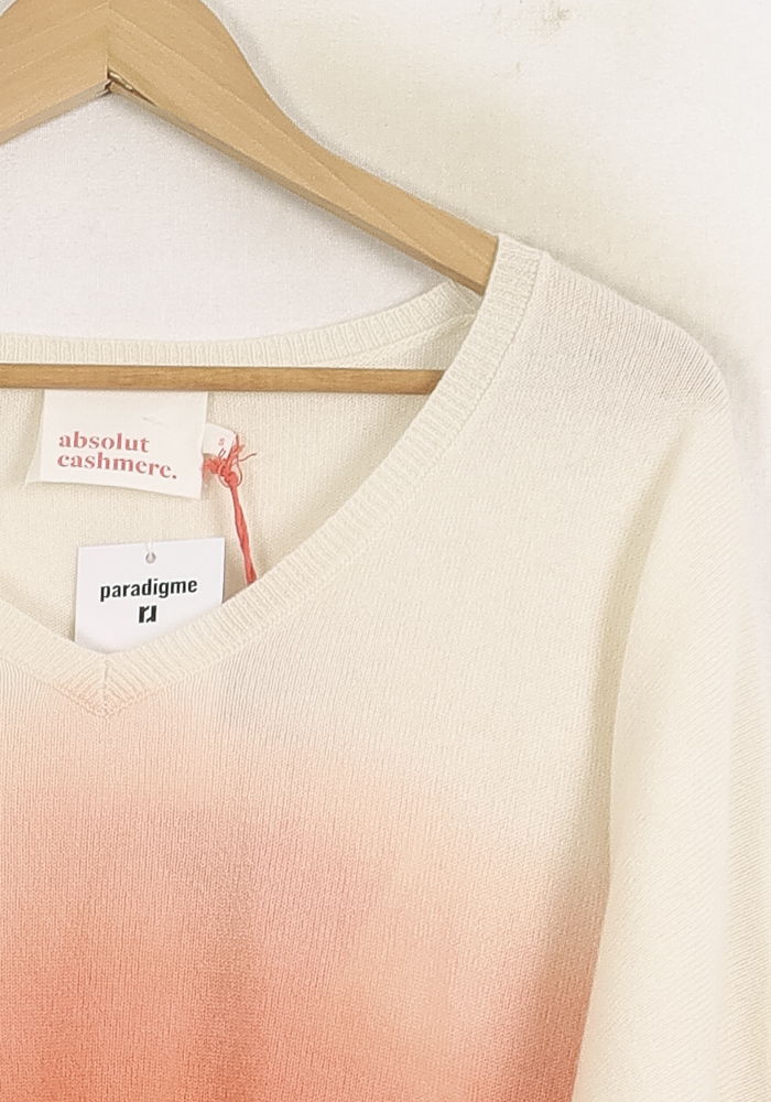 Pull Orange et Blanc - Taille S/36 de la marque Absolut Cashmere | PARAD76136 - Vendu par Paradigme - Image 3