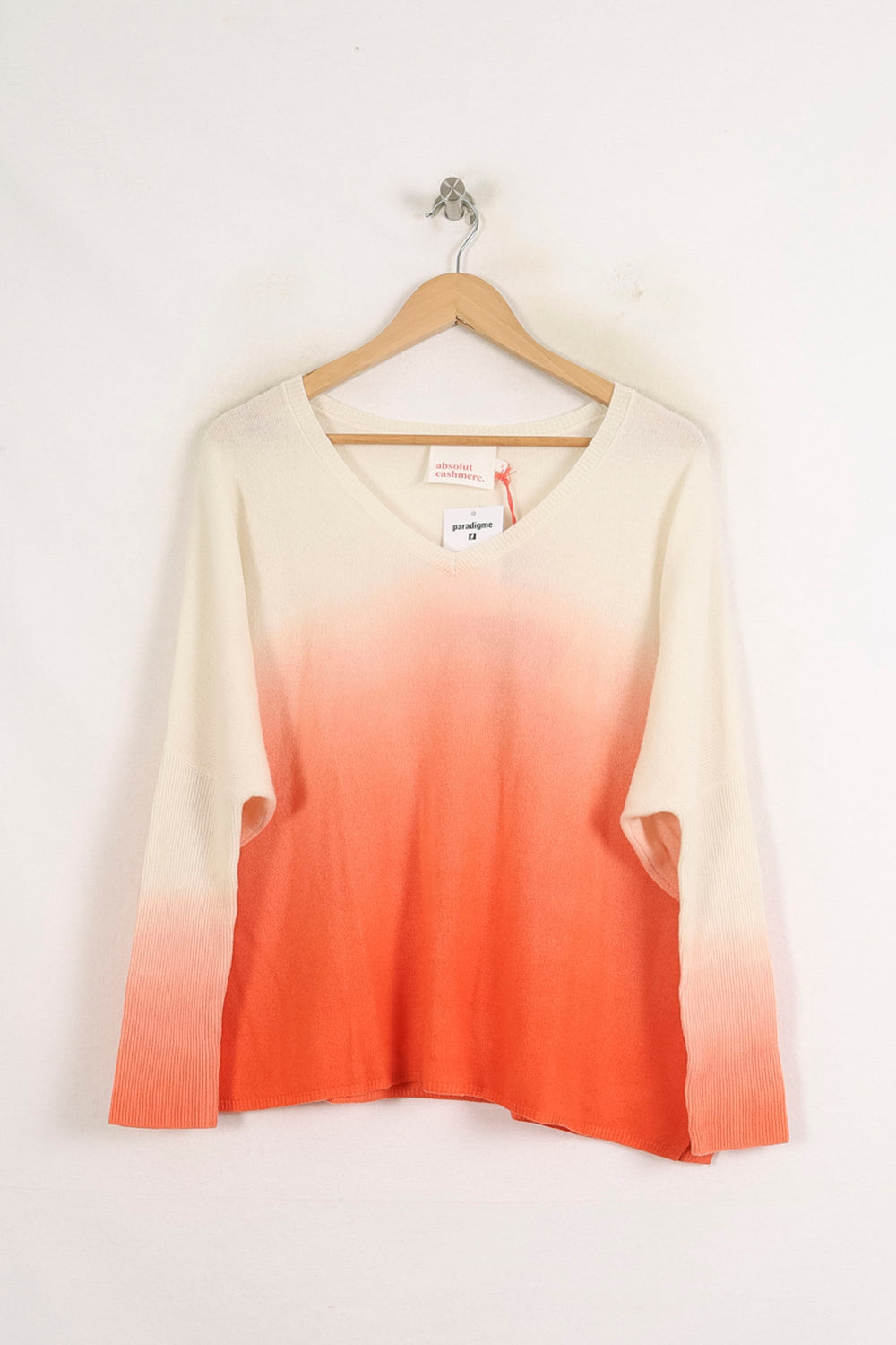 Pull Orange et Blanc - Taille S/36 de la marque Absolut Cashmere | PARAD76136 - Vendu par Paradigme - Image 2