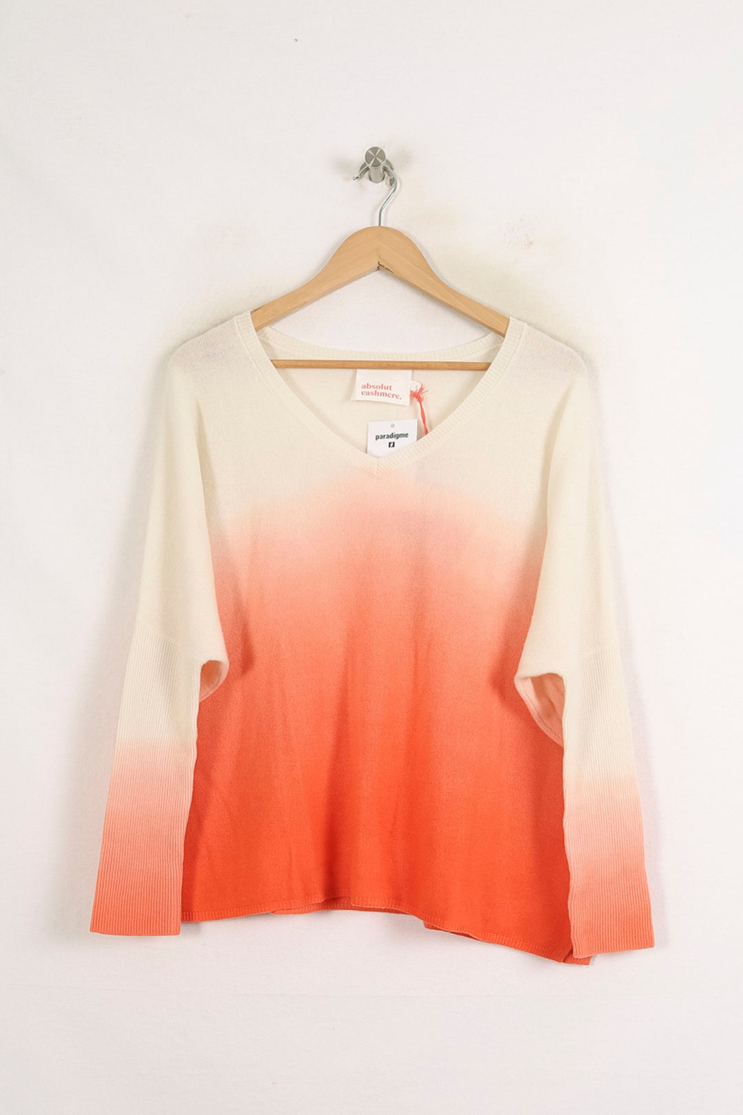 Pull Orange et Blanc - Taille S/36 de la marque Absolut Cashmere | PARAD76136 - Vendu par Paradigme - Image 2