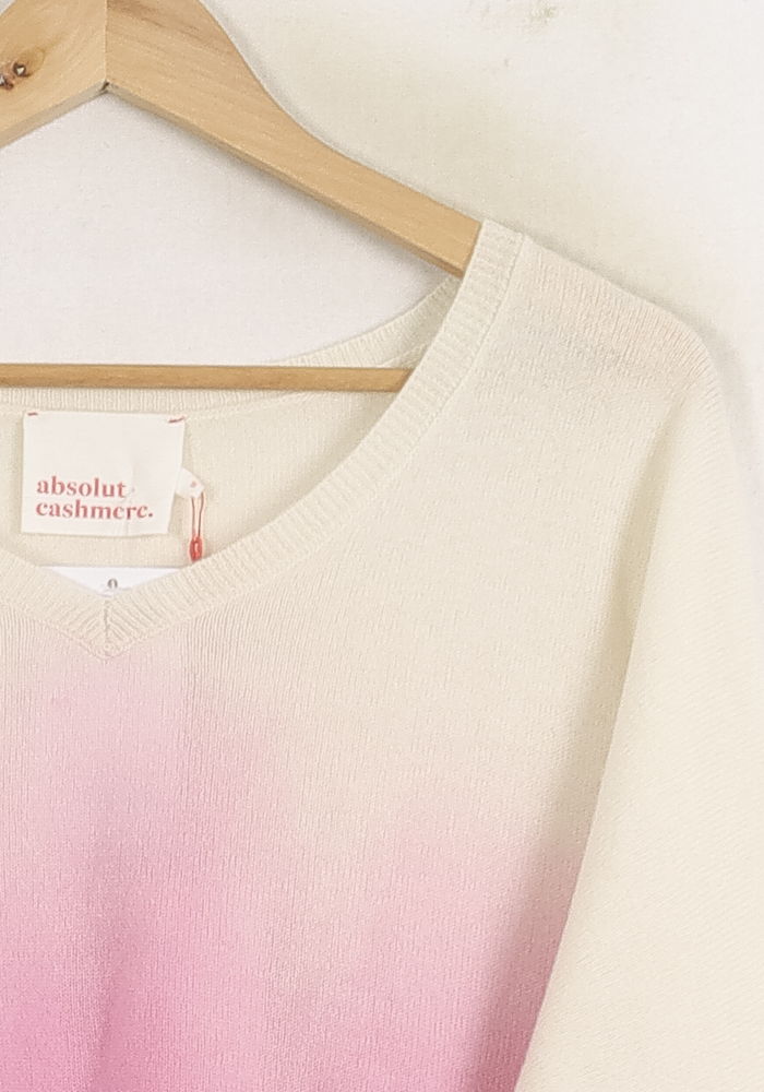 Pull Rose et Blanc - Taille S/36 de la marque Absolut Cashmere | PARAD76137 - Vendu par Paradigme - Image 3