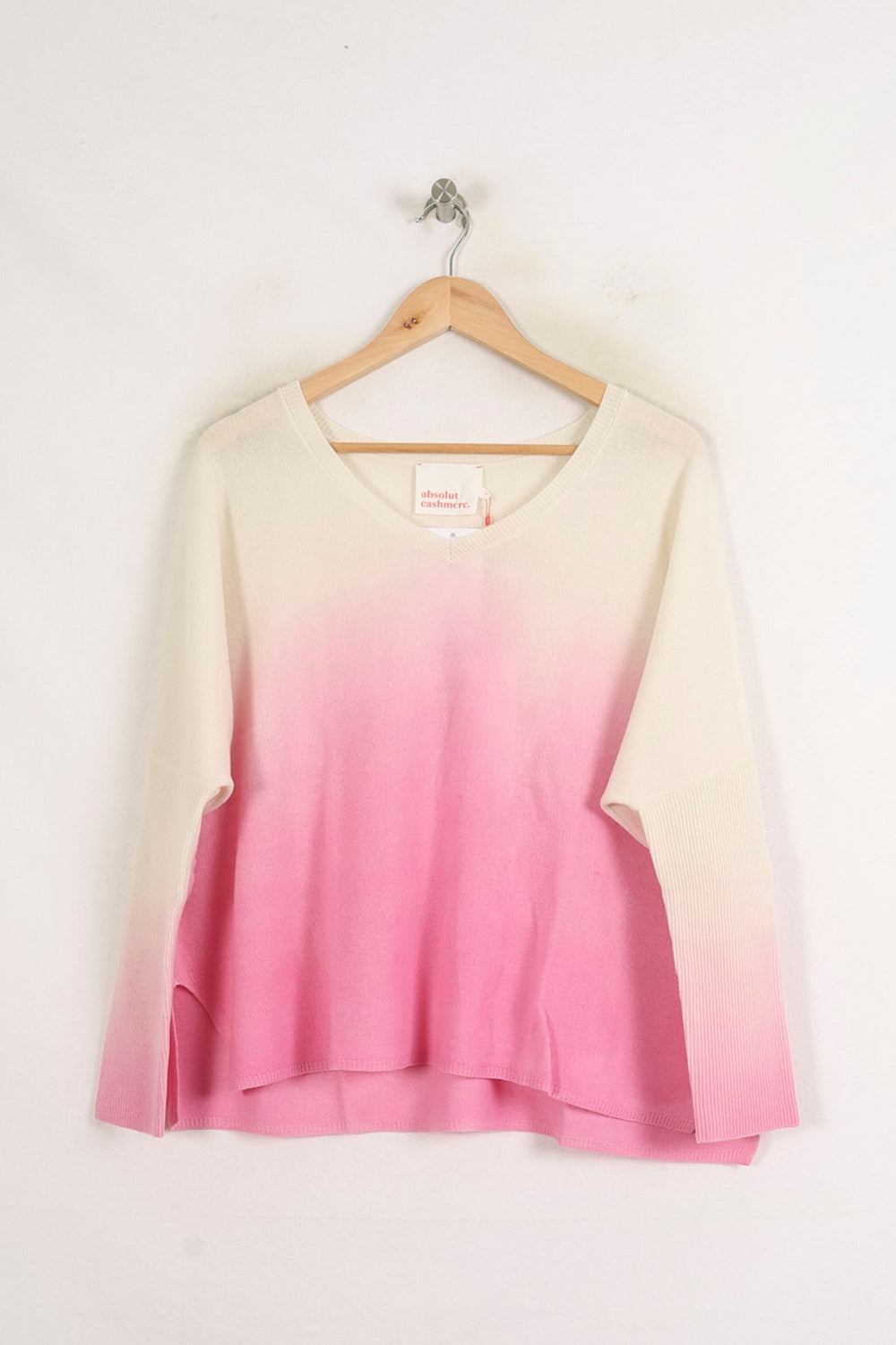 Pull Rose et Blanc - Taille S/36 de la marque Absolut Cashmere | PARAD76137 - Vendu par Paradigme - Image 2