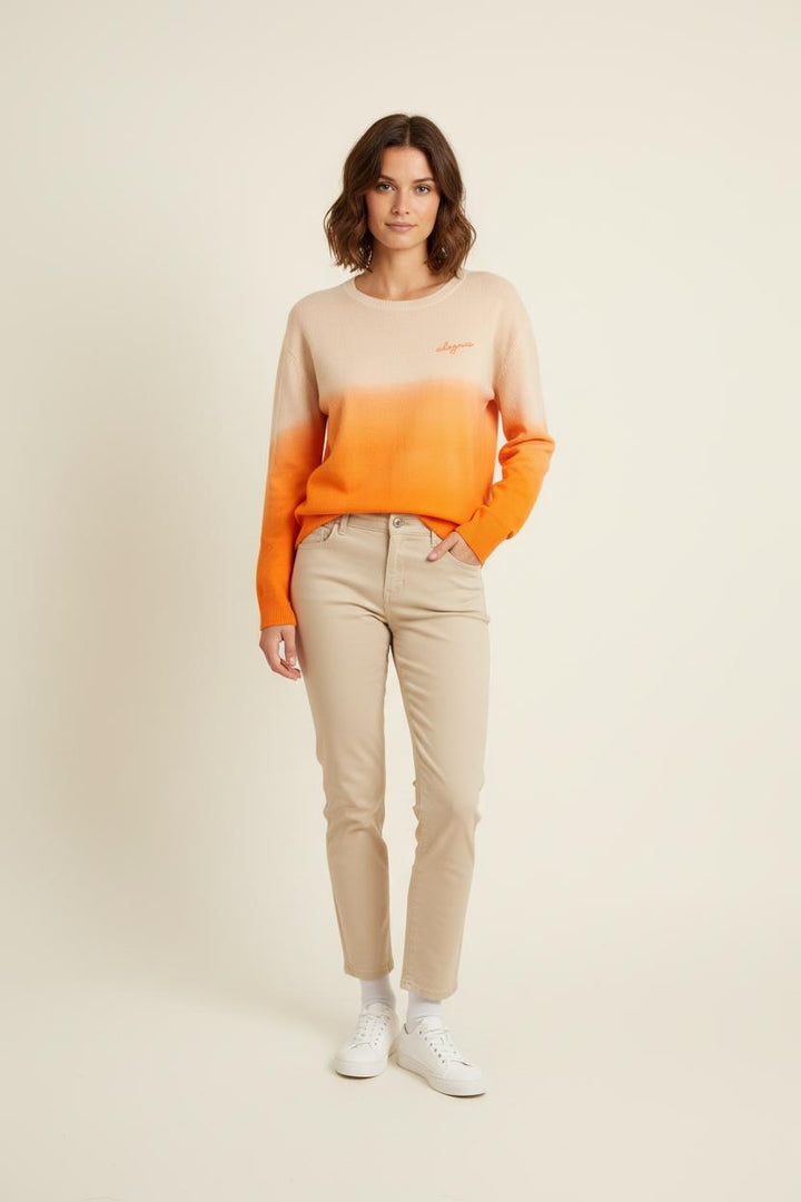 Pull Orange et Beige - Taille S/36 de la marque Absolut Cashmere | PARAD76138 - Vendu par Paradigme - Image 1