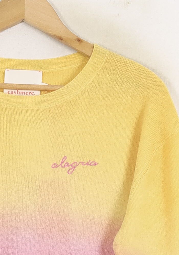Pull Jaune et Rose - Taille S/36 de la marque Absolut Cashmere | PARAD76139 - Vendu par Paradigme - Image 3