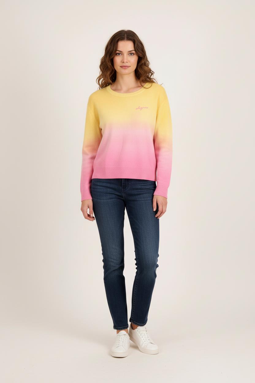 Pull Jaune et Rose - Taille S/36 de la marque Absolut Cashmere | PARAD76139 - Vendu par Paradigme - Image 1
