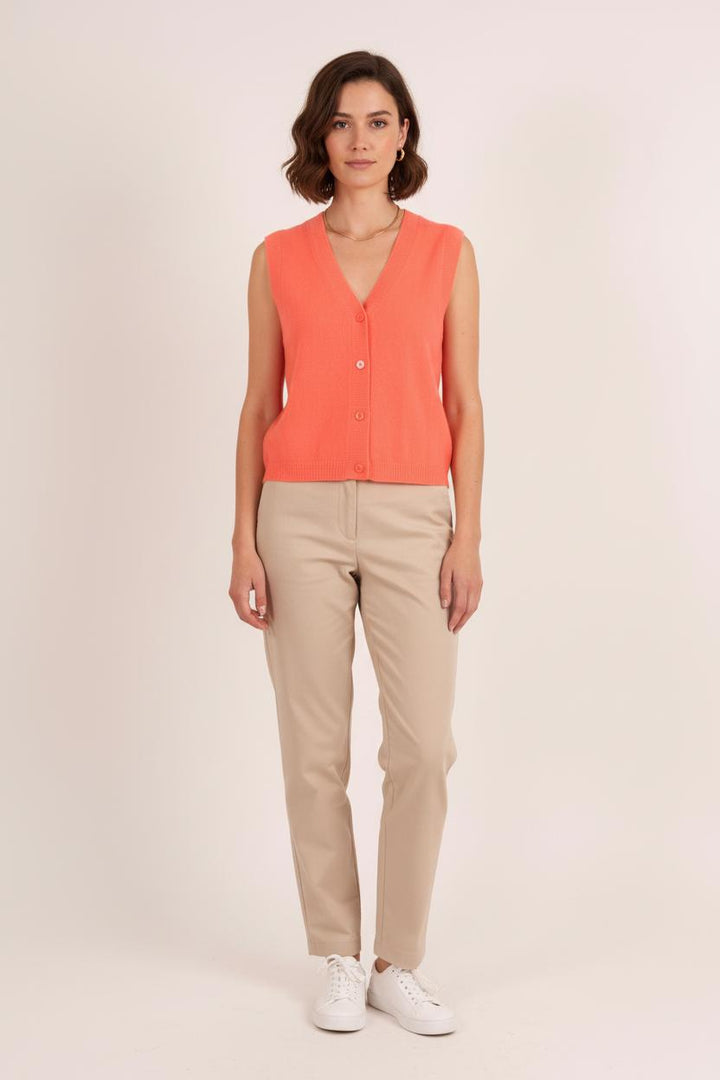 Gilet Sans Manches Orange - Taille S/36 de la marque Absolut Cashmere | PARAD76141 - Vendu par Paradigme - Image 1