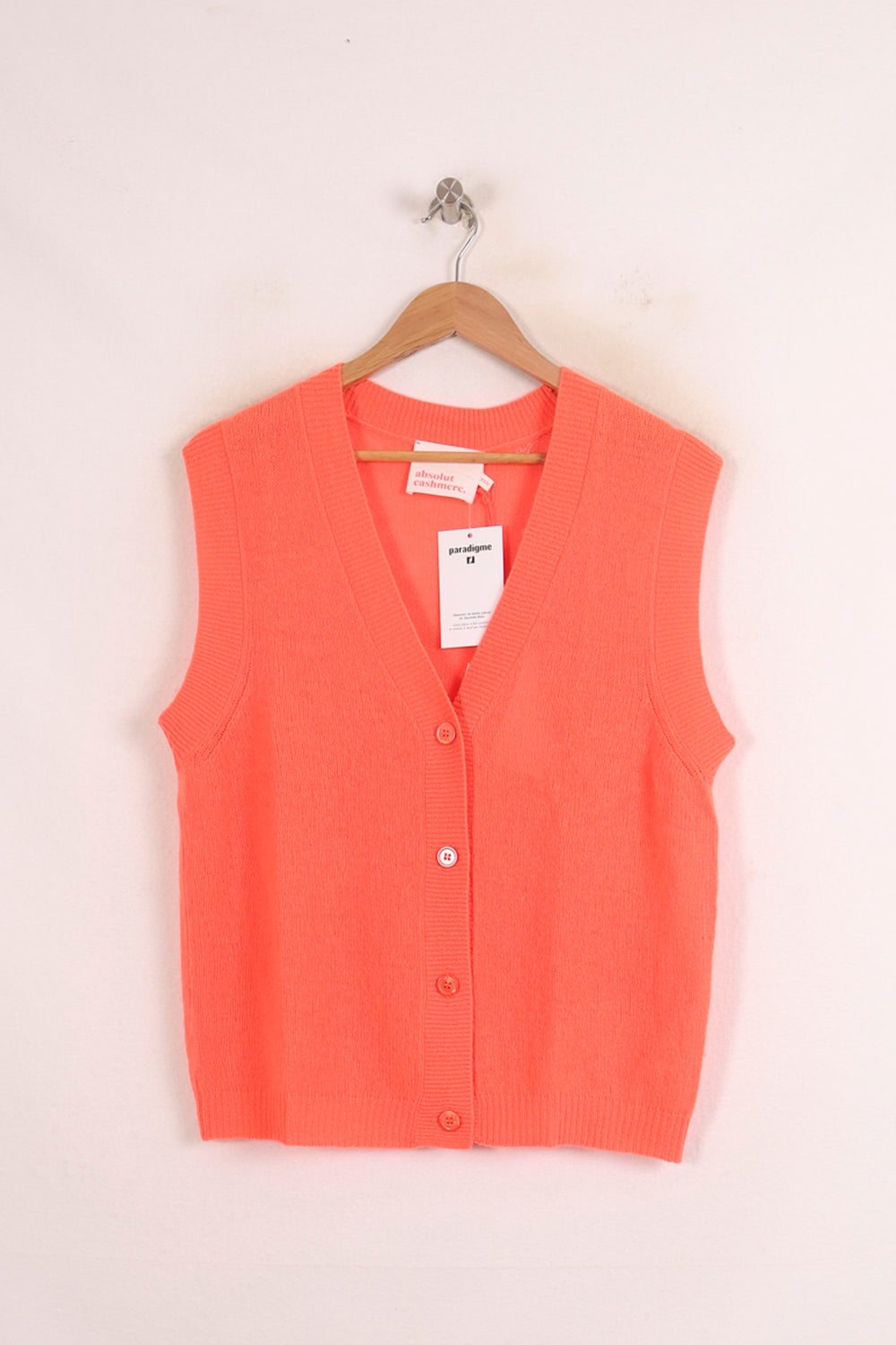 Gilet Sans Manches Orange - Taille S/36 de la marque Absolut Cashmere | PARAD76141 - Vendu par Paradigme - Image 2