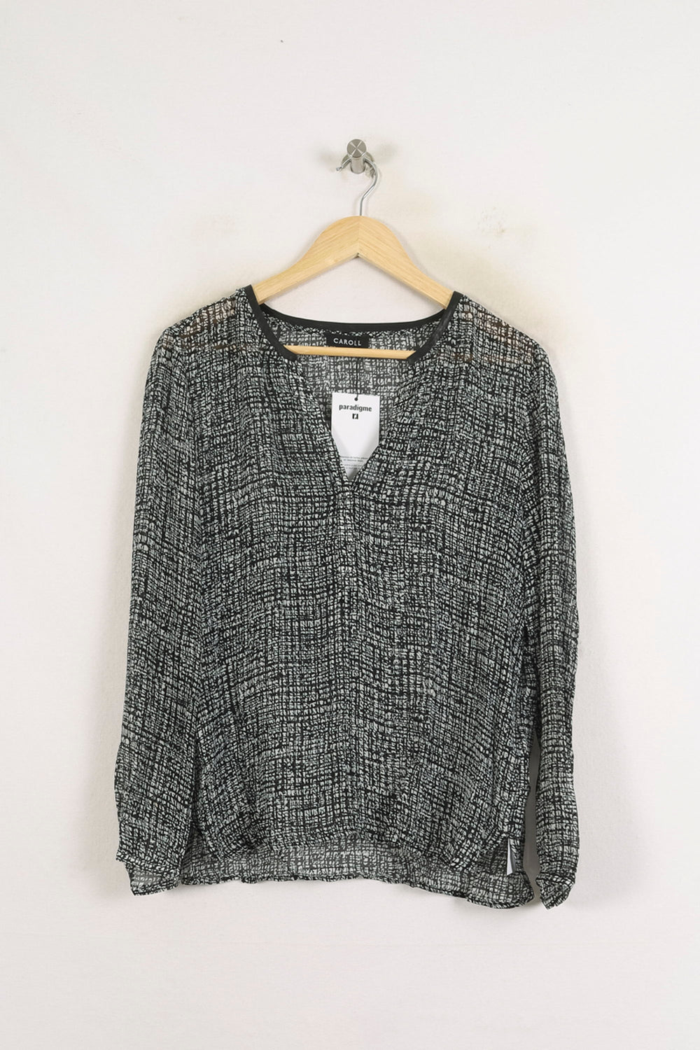 Blouse Noire et Blanche - Taille XXL/44 de la marque Caroll | PARAD76147 - Vendu par Paradigme - Image 2