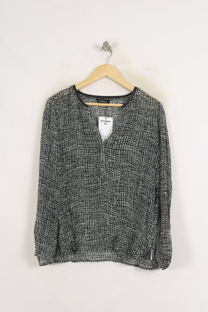 Blouse Noire et Blanche - Taille XXL/44 de la marque Caroll | PARAD76147 - Vendu par Paradigme - Image 2