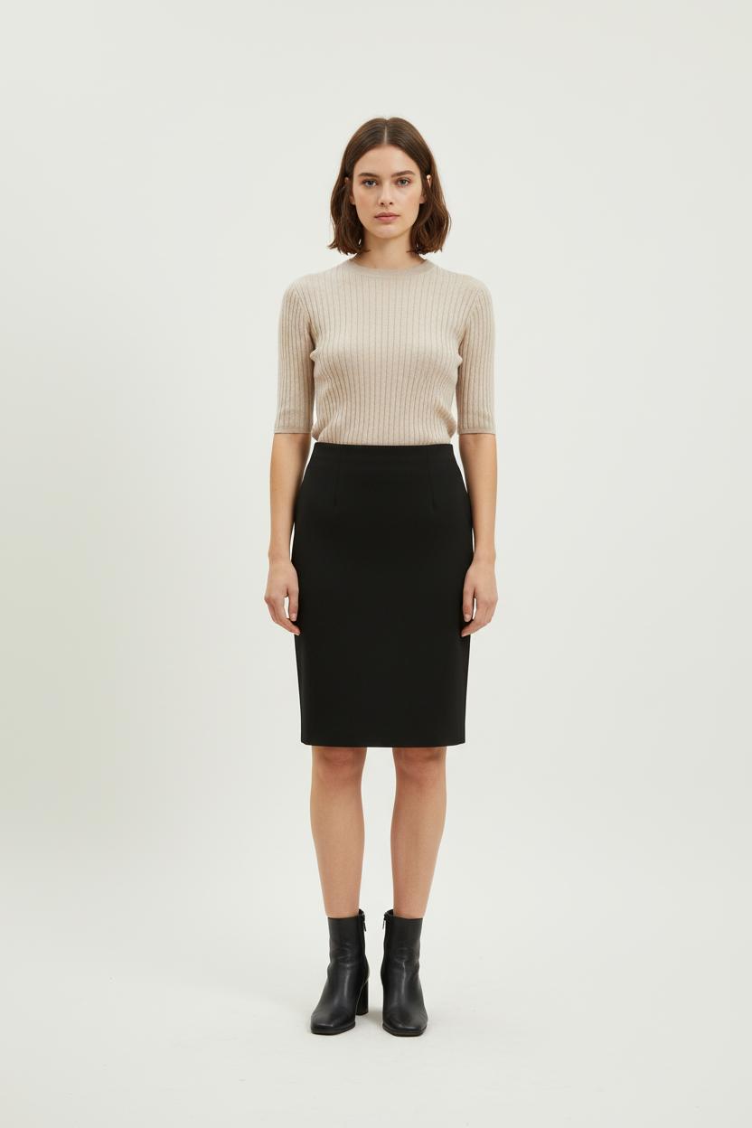 Jupe Crayon Noire - Taille L/40 de la marque La Fée Maraboutée | PARAD76154 - Vendu par Paradigme - Image 1