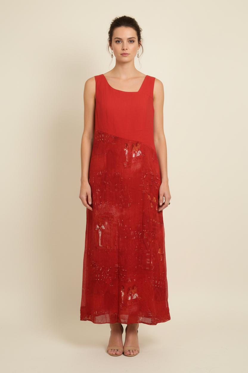 Robe Longue Rouge - Taille S/36 de la marque ZAPA | PARAD76159 - Vendu par Paradigme - Image 1