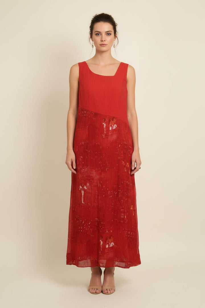 Robe Longue Rouge - Taille S/36 de la marque ZAPA | PARAD76159 - Vendu par Paradigme - Image 1