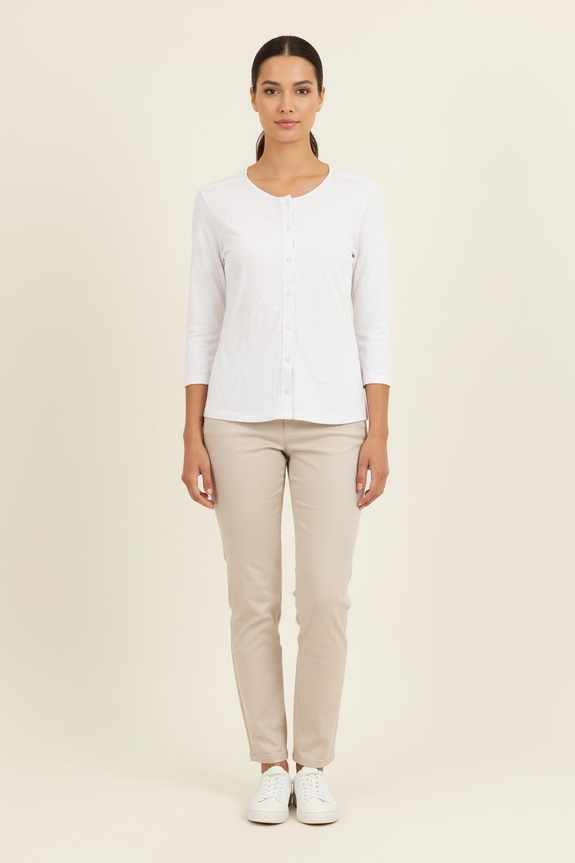 Cardigan Blanc - Taille M/38 de la marque Majestic Filatures | PARAD76169 - Vendu par Paradigme - Image 1