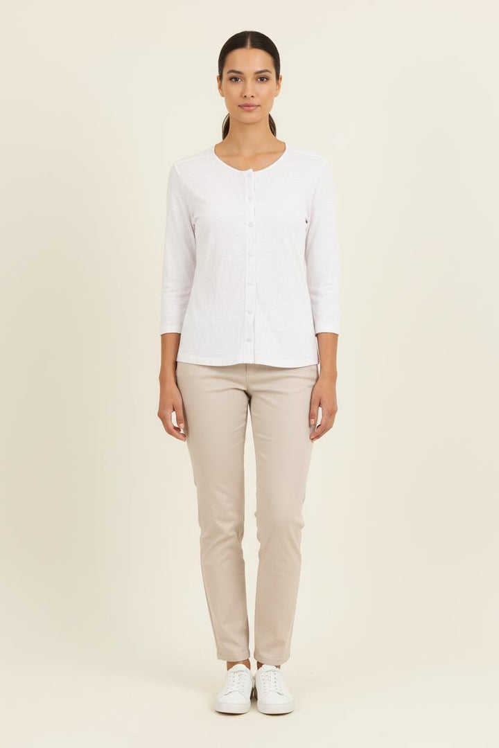 Cardigan Blanc - Taille M/38 de la marque Majestic Filatures | PARAD76169 - Vendu par Paradigme - Image 1