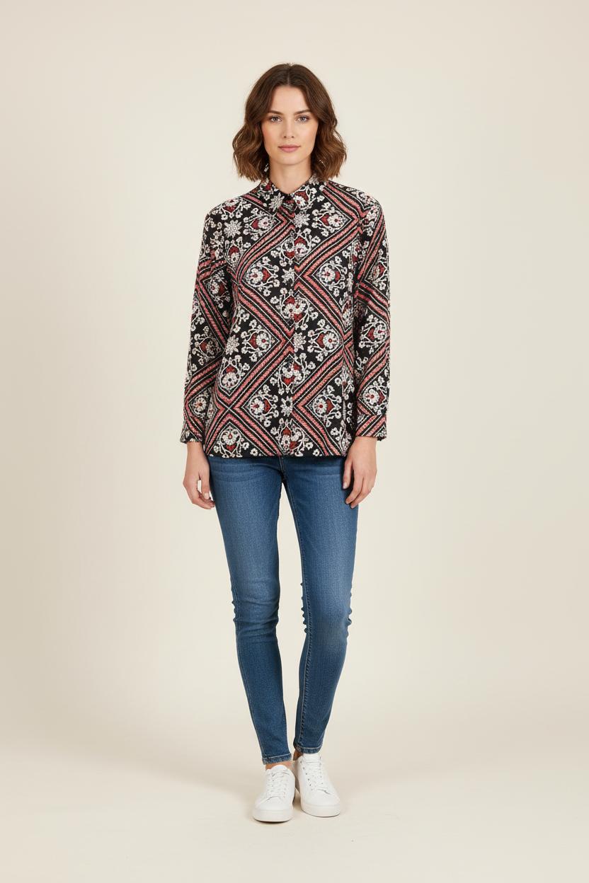 Chemisier Multicolore - Taille M/38 de la marque La Fée Maraboutée | PARAD76176 - Vendu par Paradigme - Image 1