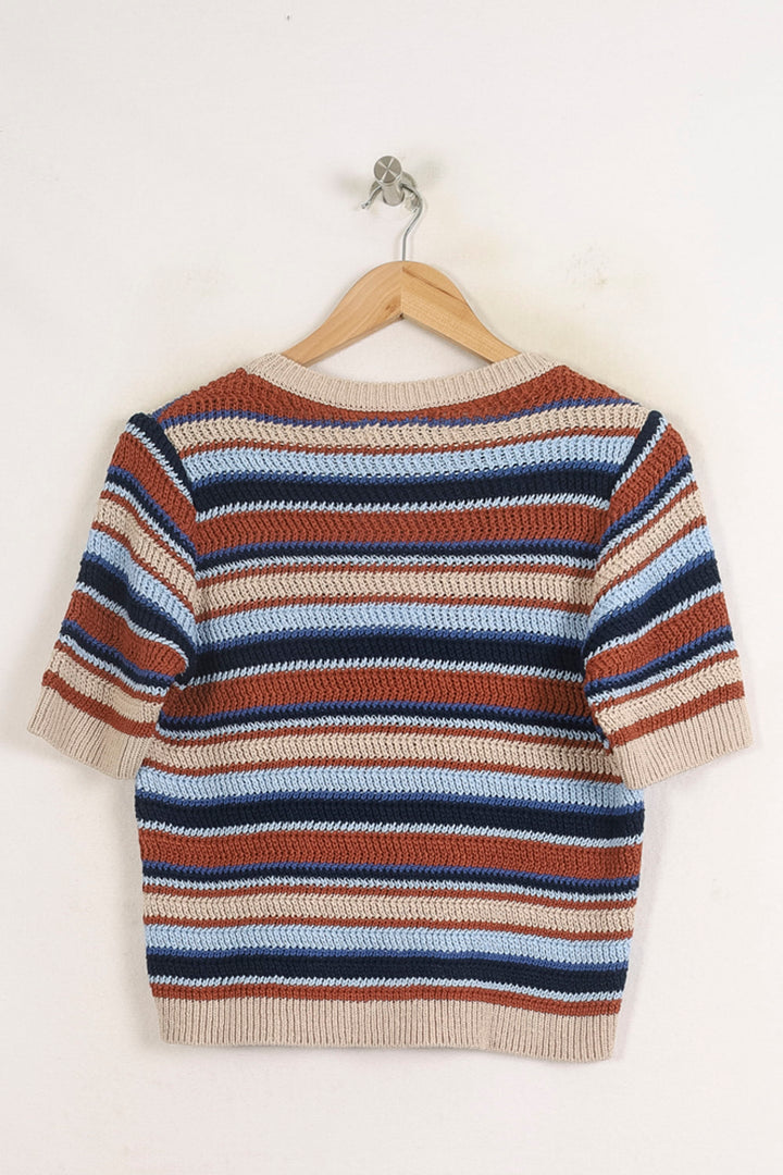 Pull Multicolore - Taille M/38 de la marque La Fée Maraboutée | PARAD76187 - Vendu par Paradigme - Image 4