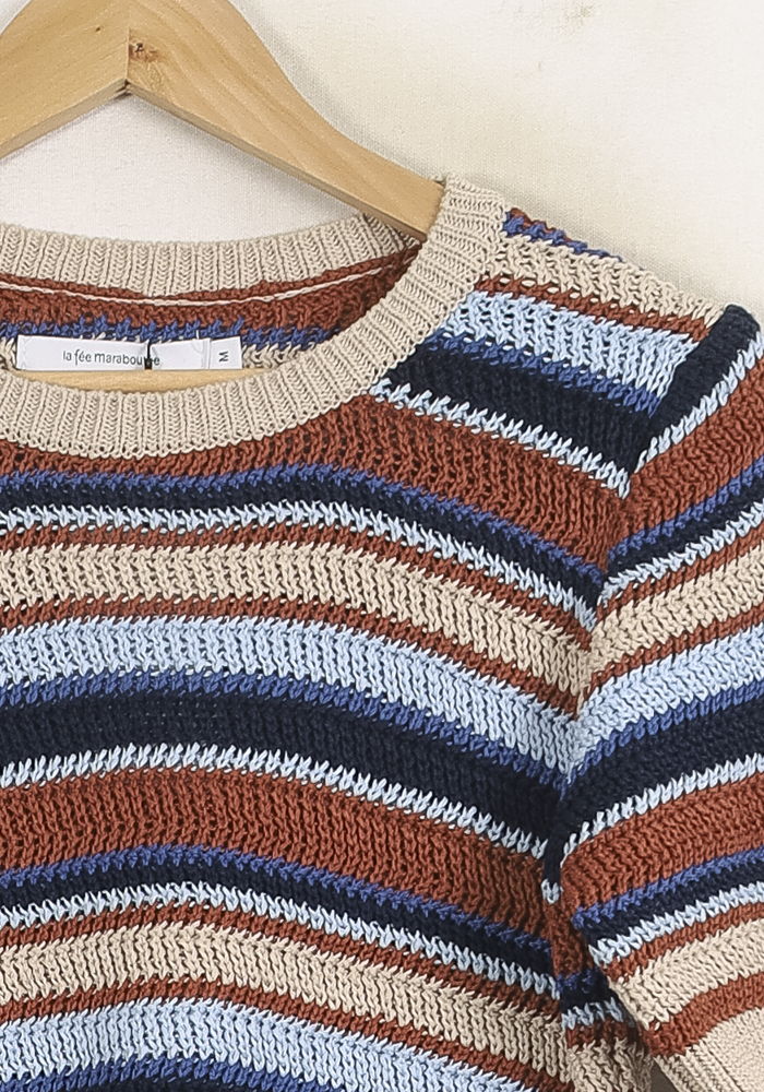 Pull Multicolore - Taille M/38 de la marque La Fée Maraboutée | PARAD76187 - Vendu par Paradigme - Image 3
